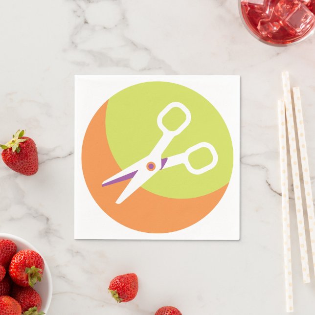 Guardanapo De Papel Papel de Ícone de Tesoura Napkins (Criador carregado)