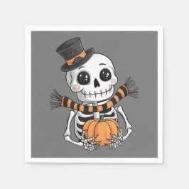 Guardanapo De Papel Papel de Ilustração de Esqueleto Bonito Napkin