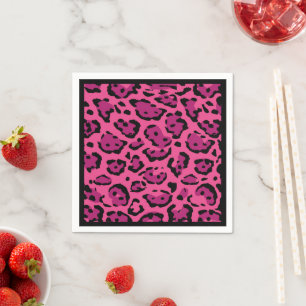 Guardanapo De Papel Papel de Impressão Leopardo Rosa Quente - Nápoles