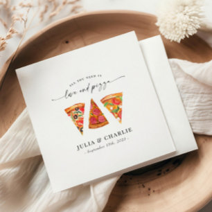 Guardanapo De Papel Papel de Janto para o ensaio de amor e pizza