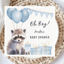 Papel de Lenço de Bebê Mapache Florestal Fofinho