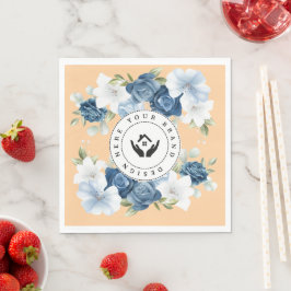 Guardanapo De Papel Papel de Logotipo Personalizado Floral Simples e M