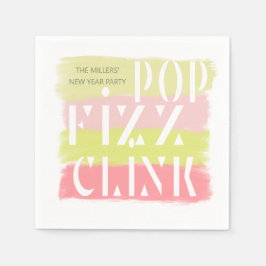 Guardanapo De Papel Papel de Monograma do Partido dos Anos novos Moder