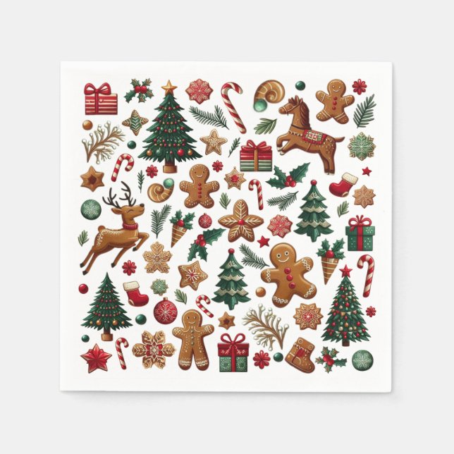 Guardanapo De Papel Papel de Natal Divertido Napkin (Frente)