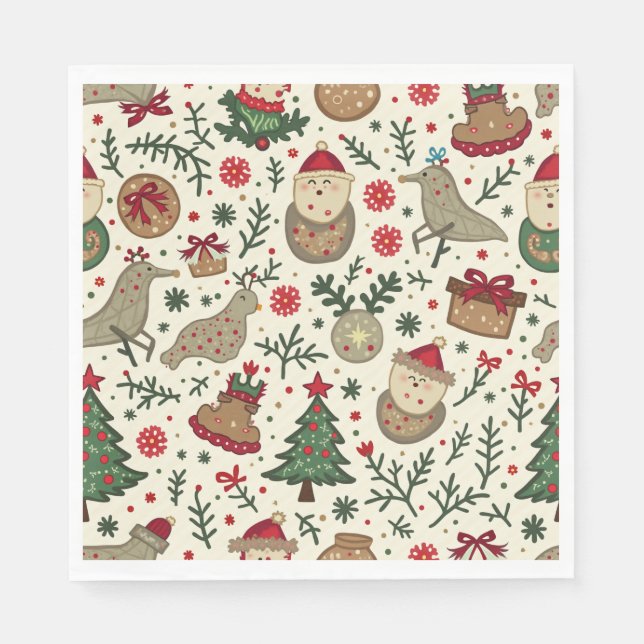 Guardanapo De Papel Papel de Natal Napkin (Frente)