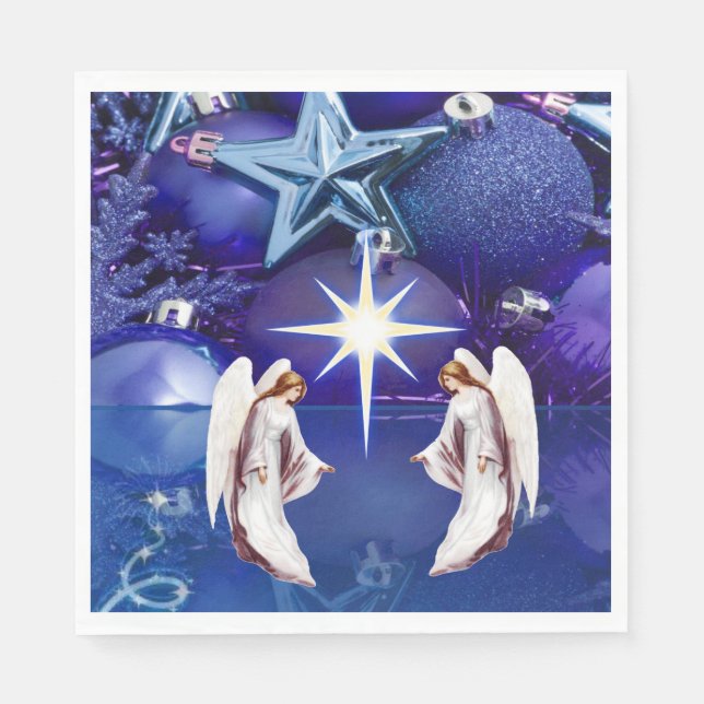 Guardanapo De Papel Papel de Natal Napkins, Anjo de Natal (Frente)