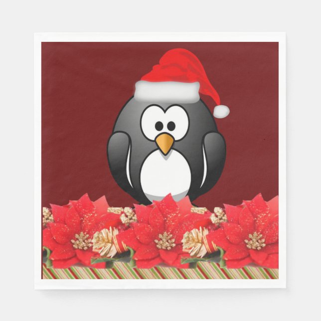 Guardanapo De Papel Papel de Natal Napkins, Pinguim (Frente)