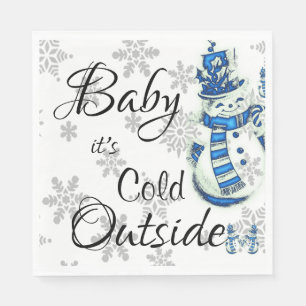 Guardanapo De Papel Papel de Natal Napkins, querida, é frio lá fora