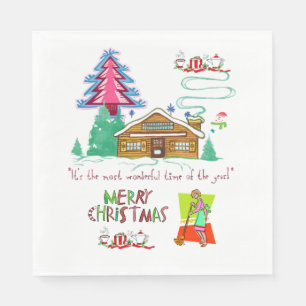 Guardanapo De Papel Papel de Natal Napkins, Senhora de Limpeza