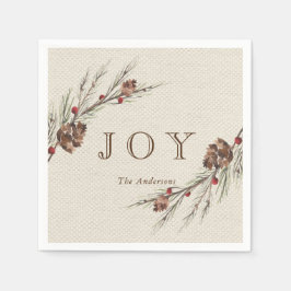 Guardanapo De Papel Papel de Natal Rustic Pinecone