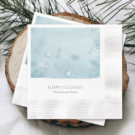 Guardanapo De Papel Papel de Neve Dusty Blue Snowflake Napkin