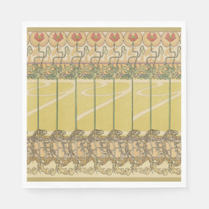 Guardanapo De Papel Papel de Parede Floral Art Nouveau Alfonse Mucha P