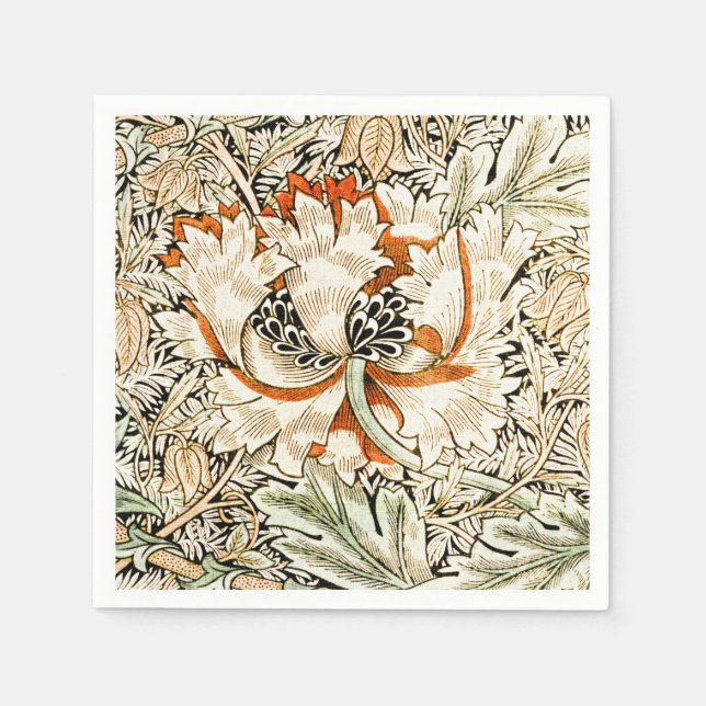 Guardanapo De Papel Papel de Parede Floral de William Morris Madressil (Frente)