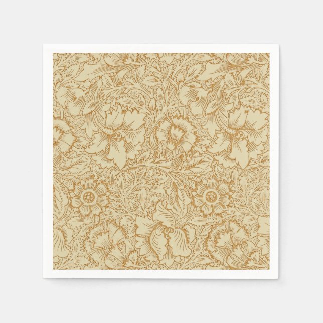 Guardanapo De Papel Papel de Parede Floral Papoula de William Morris (Frente)