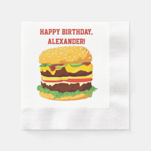 Guardanapo De Papel Papel de Partido Personalizado do Cheeseburger Dup