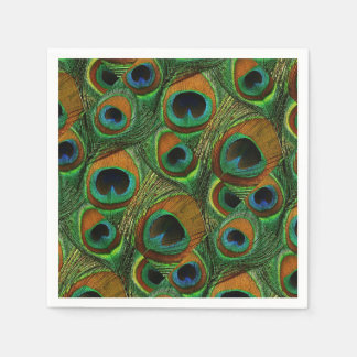 Guardanapo De Papel Papel de Pavão - Nápoles - Verde, Azul, Teal