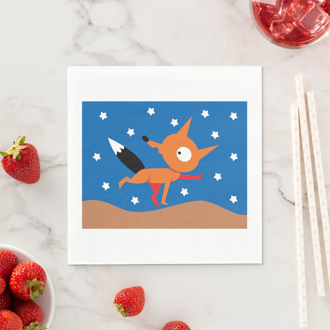Guardanapo De Papel Papel De Raposa E Estrelas Napkins (Criador carregado)