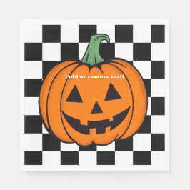 Guardanapo De Papel Papel de rosto de abóbora laranja