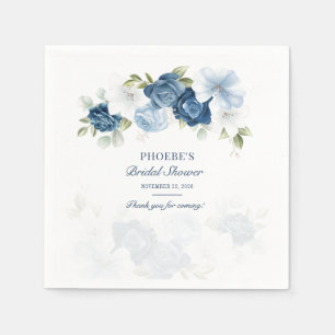 Guardanapo De Papel Papel de Suculenta Eucalipto Floral Azul Empoeirad