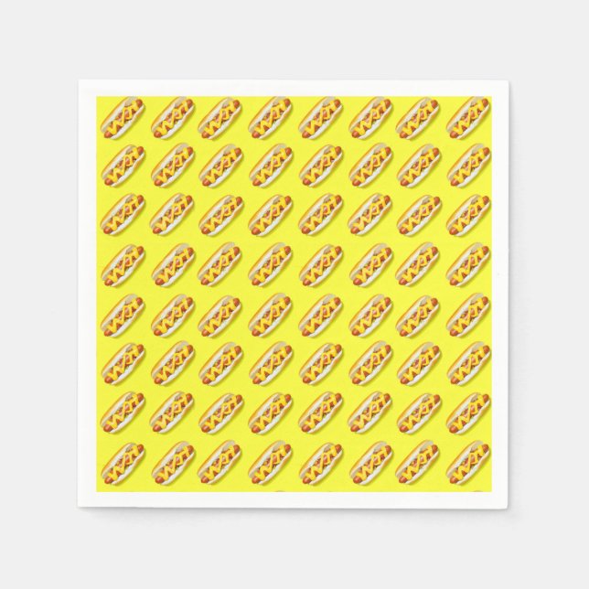 Guardanapo De Papel Papel de Tecido de Napkins Amarelo (Frente)