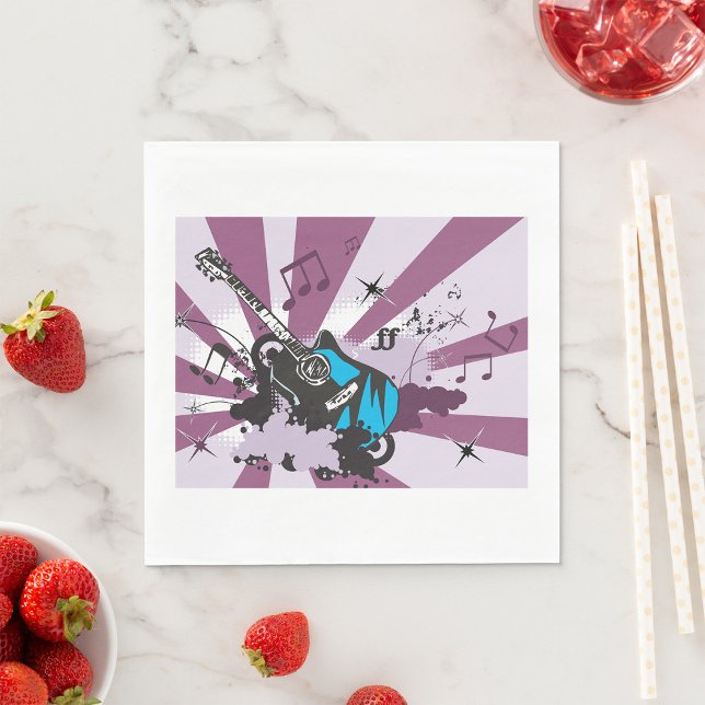 Guardanapo De Papel Papel de Violão Azul Nápoles (Criador carregado)