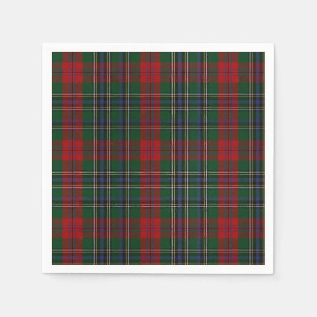 Guardanapo De Papel Papel de Xadrez MacLean Clan Tartan Napkins (Frente)
