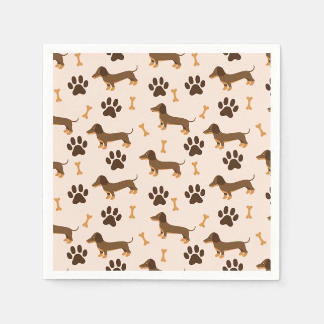 Guardanapo De Papel Papel do Cão Dachshund (Frente)