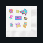 Guardanapo De Papel Papel do Partido 90 Napkin, de volta ao Partido do<br><div class="desc">Prepare-se para jogá-lo de volta aos anos 90 com esses nostálgicos guardanapos do Partido 90! Perfeito para sua próxima festa de volta aos anos 90, Partido de retorno, Partido da Casa ou Festa de Tema de aniversário dos anos 90, esses fraldos vibrantes e divertidos irão adicionar um toque de talento...</div>
