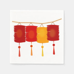 Guardanapo De Papel Papel dos Lanternas Chineses