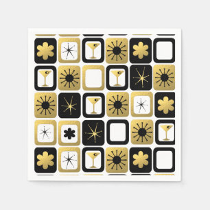Guardanapo De Papel Papel Dourado retroglamouroso Nápoles
