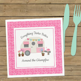 Guardanapo De Papel Papel Feliz e Rosa para Festas de Glamper