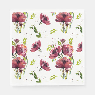 Guardanapo De Papel Papel Floral Floral Fleur Watercolor Napkins