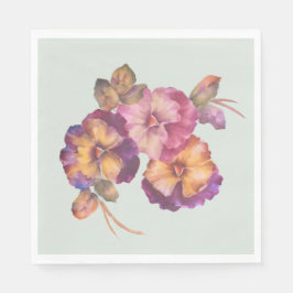 Guardanapo De Papel Papel Floral Napkins Pansy (Conjunto de 50)