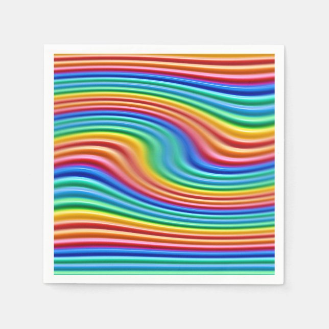 Guardanapo De Papel Papel guardanapo Rainbow Pride Swirl (Frente)