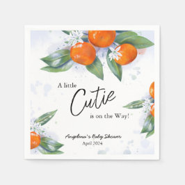 Guardanapo De Papel Papel guarnecido para chá de fraldas com tangerina