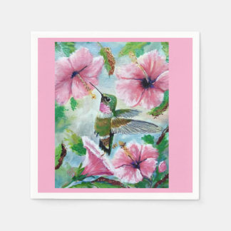 Guardanapo De Papel Papel Hummingbird & Hibiscus & Cloth Napkins