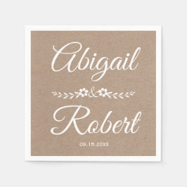 Guardanapo De Papel Papel kraft para tipografia branca