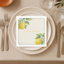 Papel Limão de Aquarela Napkins