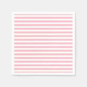 Guardanapo De Papel Papel Listras Horizontais Médias Cor-de-Rosa e Bra