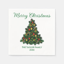 Papel Moderno de Ornamento de Árvores de Natal Fel