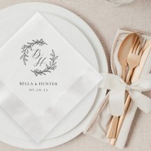 Papel Monograma Inicial De Casamento De Ferro Flor