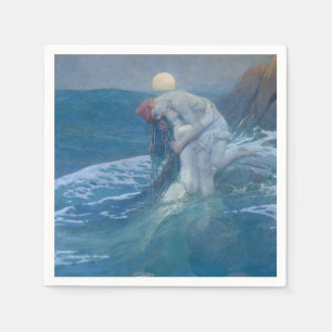 GUARDANAPO DE PAPEL PAPEL NAPKIN : A MERMAID : HOWARD PYLE