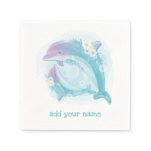 PAPEL NAPKIN: ANIVERSÁRIOS PARA CRIANÇAS: GOLFINHO