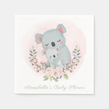 PAPEL NAPKIN : BABY KOALAS : CHÁ DE FRALDAS