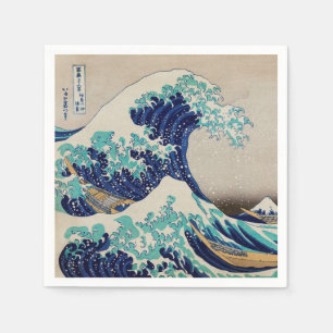 GUARDANAPO DE PAPEL PAPEL NAPKIN : HOKUSAI : A ONDA