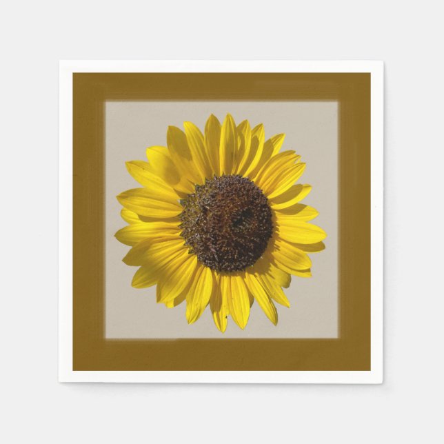 Guardanapo De Papel Papel Napkin Sunflower (Frente)