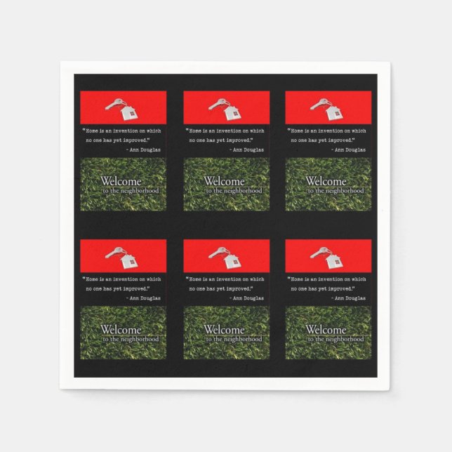 Guardanapo De Papel Papel Napkins Bem-vindo à Vizinhança (Frente)