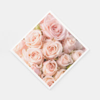 Papel Napkins-Blush Rosas Rosa