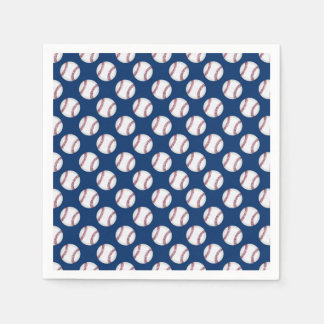 Guardanapo De Papel Papel Napkins com bolas de beisebol sobre um fundo