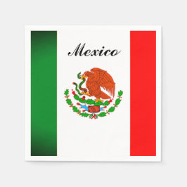 Guardanapo De Papel Papel Napkins com Imagem da Bandeira Mexicana